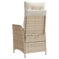 vidaXL Sillones reclinables jardín con reposapiés 2 uds ratán PE beige vidaXL Sillones reclinables jardín con reposapiés 2 uds ratán PE beige