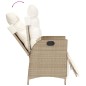 vidaXL Sillones reclinables jardín con reposapiés 2 uds ratán PE beige vidaXL Sillones reclinables jardín con reposapiés 2 uds ratán PE beige