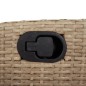 vidaXL Sillón reclinable de jardín con reposapiés ratán PE beige vidaXL Sillón reclinable de jardín con reposapiés ratán PE beige