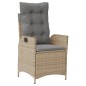 vidaXL Set comedor de jardín 7 pzas con cojines ratán sintético beige vidaXL Set comedor de jardín 7 pzas con cojines ratán sintético beige
