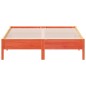 vidaXL Estructura de cama madera maciza pino marrón cera 160x200 cm
