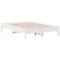 vidaXL Estructura de cama de madera maciza de pino blanco 160x200 cm