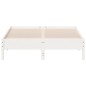 vidaXL Estructura de cama de madera maciza de pino blanco 160x200 cm