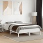 vidaXL Estructura de cama madera maciza de pino blanco 120x190 cm