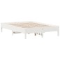 vidaXL Estructura de cama madera maciza de pino blanco 120x190 cm