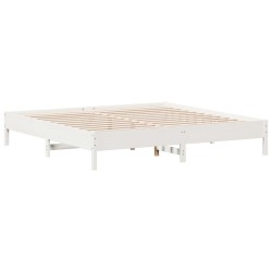 vidaXL Estructura de cama madera maciza de pino blanco 180x200 cm