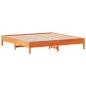 vidaXL Estructura de cama madera maciza pino marrón cera 120x200 cm