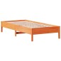 vidaXL Estructura de cama madera maciza pino marrón cera 100x200 cm vidaXL Estructura de cama madera maciza pino marrón cera 100x200 cm