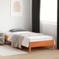 vidaXL Estructura de cama madera maciza pino marrón cera 100x200 cm vidaXL Estructura de cama madera maciza pino marrón cera 100x200 cm