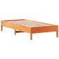 vidaXL Estructura de cama madera maciza pino marrón cera 100x200 cm vidaXL Estructura de cama madera maciza pino marrón cera 100x200 cm