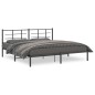 vidaXL Estructura de cama con cabecero metal negro 200x200 cm vidaXL Estructura de cama con cabecero metal negro 200x200 cm