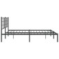 vidaXL Estructura de cama con cabecero metal negro 200x200 cm vidaXL Estructura de cama con cabecero metal negro 200x200 cm