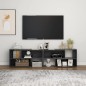 vidaXL Mueble de TV madera contrachapada gris 149x30x52 cm