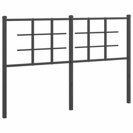 vidaXL Cabecero de metal negro 140 cm