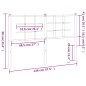 vidaXL Cabecero de metal negro 140 cm vidaXL Cabecero de metal negro 140 cm