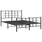 vidaXL Estructura de cama cabecero y estribo metal negro 140x200 cm vidaXL Estructura de cama cabecero y estribo metal negro 140x200 cm