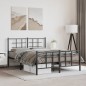 vidaXL Estructura de cama cabecero y estribo metal negro 140x200 cm vidaXL Estructura de cama cabecero y estribo metal negro 140x200 cm