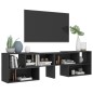 vidaXL Mueble de TV madera contrachapada gris 149x30x52 cm