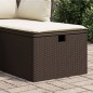 vidaXL Taburete de jardín con cojín ratán sintético marrón 55x55x37 cm vidaXL Taburete de jardín con cojín ratán sintético marrón 55x55x37 cm