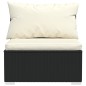 vidaXL Set de muebles de jardín 9 pzas y cojines ratán sintético negro vidaXL Set de muebles de jardín 9 pzas y cojines ratán sintético negro