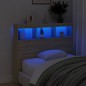 vidaXL Cabecero de cama con LED roble Sonoma 120x17x102 cm vidaXL Cabecero de cama con LED roble Sonoma 120x17x102 cm