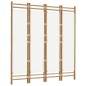 vidaXL Biombo plegable de 4 paneles bambú y lona 160 cm vidaXL Biombo plegable de 4 paneles bambú y lona 160 cm