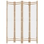 vidaXL Biombo plegable de 4 paneles bambú y lona 160 cm vidaXL Biombo plegable de 4 paneles bambú y lona 160 cm