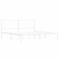 vidaXL Estructura de cama de metal con cabecero blanco 180x200 cm vidaXL Estructura de cama de metal con cabecero blanco 180x200 cm