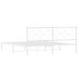 vidaXL Estructura de cama de metal con cabecero blanco 180x200 cm vidaXL Estructura de cama de metal con cabecero blanco 180x200 cm