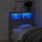 vidaXL Cabecero de cama con luz LED gris Sonoma 100x17x102 cm vidaXL Cabecero de cama con luz LED gris Sonoma 100x17x102 cm