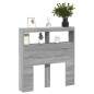 vidaXL Cabecero de cama con luz LED gris Sonoma 100x17x102 cm vidaXL Cabecero de cama con luz LED gris Sonoma 100x17x102 cm