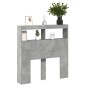vidaXL Cabecero de cama con luz LED gris hormigón 100x17x102 cm vidaXL Cabecero de cama con luz LED gris hormigón 100x17x102 cm
