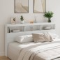 vidaXL Cabecero de cama con luz LED blanco 200x17x102 cm vidaXL Cabecero de cama con luz LED blanco 200x17x102 cm
