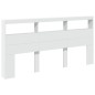 vidaXL Cabecero de cama con luz LED blanco 200x17x102 cm vidaXL Cabecero de cama con luz LED blanco 200x17x102 cm