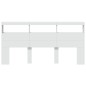 vidaXL Cabecero de cama con luz LED blanco 200x17x102 cm vidaXL Cabecero de cama con luz LED blanco 200x17x102 cm
