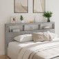 vidaXL Cabecero de cama con luz LED gris hormigón 200x17x102 cm vidaXL Cabecero de cama con luz LED gris hormigón 200x17x102 cm