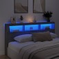 vidaXL Cabecero de cama con luz LED gris hormigón 200x17x102 cm vidaXL Cabecero de cama con luz LED gris hormigón 200x17x102 cm