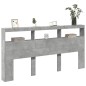vidaXL Cabecero de cama con luz LED gris hormigón 200x17x102 cm vidaXL Cabecero de cama con luz LED gris hormigón 200x17x102 cm