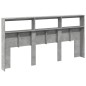 vidaXL Cabecero de cama con luz LED gris hormigón 200x17x102 cm vidaXL Cabecero de cama con luz LED gris hormigón 200x17x102 cm