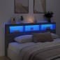 vidaXL Cabecero de cama con luz LED gris Sonoma 200x17x102 cm vidaXL Cabecero de cama con luz LED gris Sonoma 200x17x102 cm