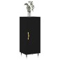 vidaXL Aparador de madera contrachapada negro 34,5x34x90 cm vidaXL Aparador de madera contrachapada negro 34,5x34x90 cm