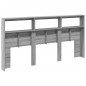vidaXL Cabecero de cama con luz LED gris Sonoma 200x17x102 cm vidaXL Cabecero de cama con luz LED gris Sonoma 200x17x102 cm