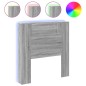 vidaXL Cabecero de cama con luz LED gris Sonoma 100x16,5x103,5 cm vidaXL Cabecero de cama con luz LED gris Sonoma 100x16,5x103,5 cm