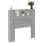 vidaXL Cabecero de cama con luz LED gris Sonoma 100x16,5x103,5 cm vidaXL Cabecero de cama con luz LED gris Sonoma 100x16,5x103,5 cm