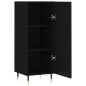 vidaXL Aparador de madera contrachapada negro 34,5x34x90 cm vidaXL Aparador de madera contrachapada negro 34,5x34x90 cm