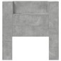 vidaXL Cabecero de cama con luz LED gris hormigón 100x16,5x103,5 cm