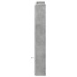 vidaXL Cabecero de cama con luz LED gris hormigón 100x16,5x103,5 cm