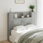 vidaXL Cabecero de cama con luz LED gris hormigón 120x16,5x103,5 cm
