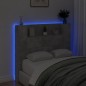 vidaXL Cabecero de cama con luz LED gris hormigón 120x16,5x103,5 cm