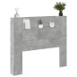 vidaXL Cabecero de cama con luz LED gris hormigón 120x16,5x103,5 cm